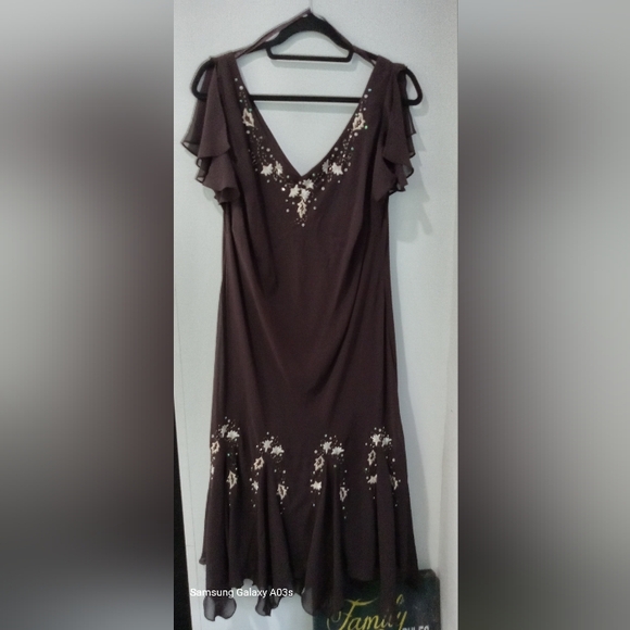 Brown dress size 14W - Picture 1 of 3